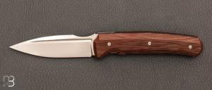 " Speartac mini custom " knife by Thomas Gony GTKnives - RWL34 and micarta cross cut