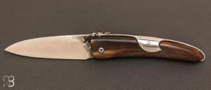"Palanquille" knife by Mathieu Callejon - XC75 blade and horn handle