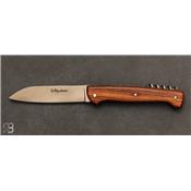 Aquitain knife violet wood handle with corkscrew