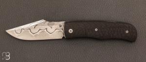 Custom knife with secret automatic opening by Eric Depeyre