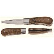 Brown stamina folding oysters knife
