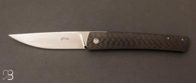 "Basic XL" custom pocket knife by Jean Pierre Martin - Fibre de carbone
