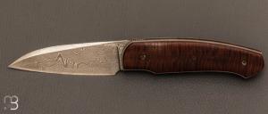  Custom folding knife by David Lespect - Gidgee and damascus