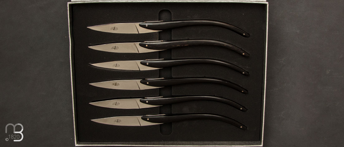 6 Pic Laguiole table knives set