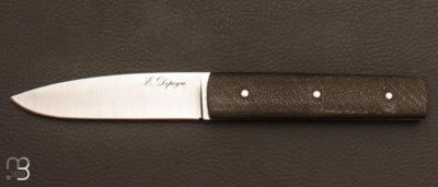 "Gone" steak knife by Eric Depeyre - Carbon fiber