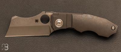Pocket knife SPYDERCO Stovepipe Dark Titanium design David Rydbom
