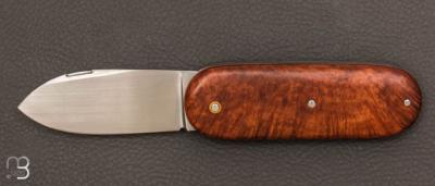 "Buldog" folding knife with briar root and Nitrocut blade by Eric Depeyre