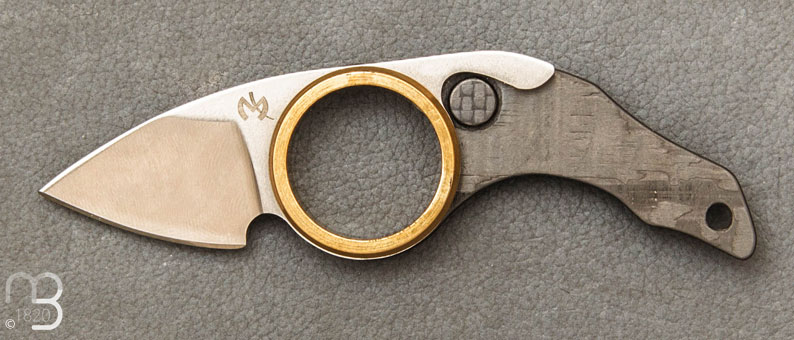 Brass Big Cool neck knife by Max Knife