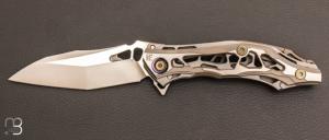 "DCPT Tano" Knife - Titanium  and M390 by CKF Knives and Aleksey Konygin