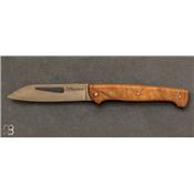 Aquitain knife olive wood handle with demanillor