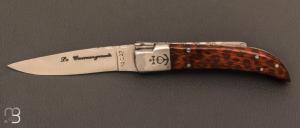 “Le Camarguais n°10” knife, forged trident and snakewood