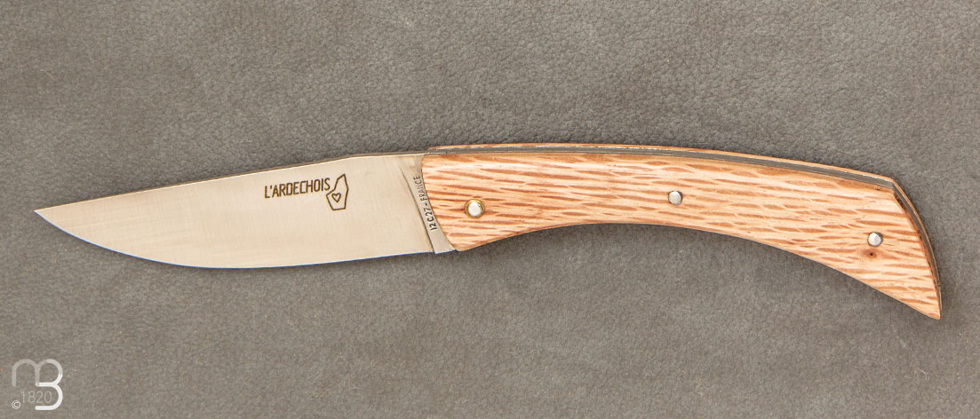 Spring lock live oak Ardéchois knife