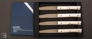 Box of 4 Facette Opinel table knives - White VittEr® eco-material