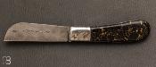 "London" Onyx / gold and damask knife by Eric Depeyre