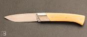 Rhôdanien boxwood knife XC75 carbon blade with bolster