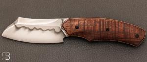   “ Cleaver custom ” folding knife by David Lespect - Wavy Koa and U10A