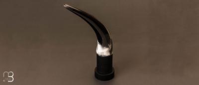 Pepper mill in genuine Aubrac cow horn by Forge de Laguiole