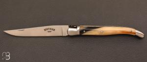 "Laguiole Berthier" knife horn tip 13cm blade in XC75