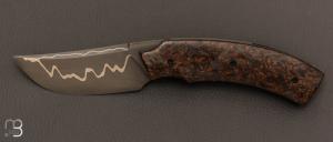 “Custom” liner lock  from SMZ Flames de forge - Carbon fiber knife and sandwich blade