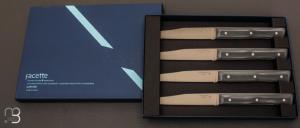 Box of 4 Facette Opinel table knives in Vitter® slate eco-material