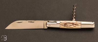 Rumilly knife 2 pieces in mammoth ivory crust by David Ponson