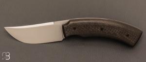  “1310” liner lock carbon fiber knife and RWL34 blade from SMZ Flames de forge