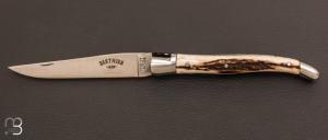 "Laguiole Berthier" stag antler knife 13cm