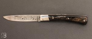 "Custom" knife by Erwan Pincemin - Buffalo Crust and Achim Wirtz Damascus