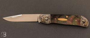    " Custom ” slipjoint knife engraved by Tim Herman by Tommy Overeynder