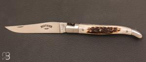 "Laguiole Berthier" pocket knife 12cm stag antler
