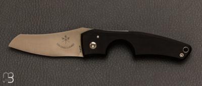 Cigar cutter / knife "Le petit compass" ebony blade engraved by Les Fines Lames