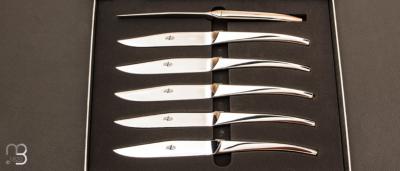 Set of 6 shiny Skel knives by C+B Lefebvre