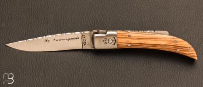 Chiselled olive wood Camarguais n°10 knife