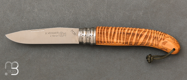 Alpage Wild Zebra Olive wood pocket knife