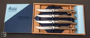 Set of 4 Chic Opinel table knives, Chocolate limited Edition