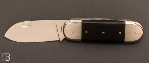 “Bulldog XXL” custom knife by Erwan Pincemin - Ebony and N690 