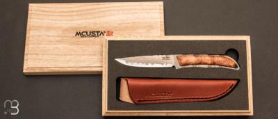 Mcusta MC006DP fixed knife number 03/50 - Mokumé VG10 San Mai damascus blade - Limited Edition 50 pieces