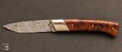 Rhôdanien knife iron wood damascus blade
