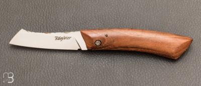 Couteau "   Higorhino    "  de poche en Teck de Birmanie par Yann Rgibier