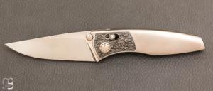 “ Integral titanium " custom knife by Petr Hofman - Titanium and M390