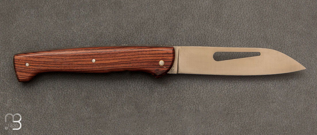 Aquitain knife violet wood handle with demanillor