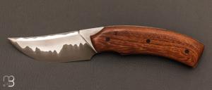  “ Custom ” liner lock knife from SMZ Flames de forge - Snakewood and Sandinox 