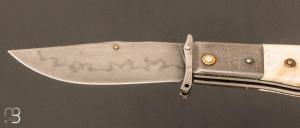Couteau " Braco à garde escamotable " ivoire de phacochère et C130 par Tony Ruot