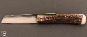 Couteau de poche Pimontais Bois de cerf teint de Richard Ciachera