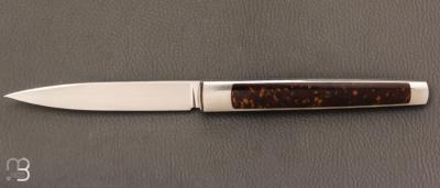    Couteau  "  Slipjoint " custom de Lionel Lalague - Backélite et lame en RWL34