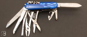 Couteau Suisse Victorinox Swisschamp Bleu Translucide