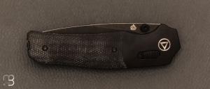 Couteau " VAULT " Micarta de QSP design Jacob Lundquist - QS157-A2