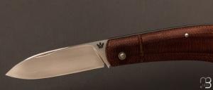    Couteau  "  Zulu " pliant custom par Nicolas Weber - Micarta et lame en N690Co