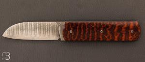 Couteau " Bull " custom de David Margrita - Mbull Knives - Amourette et lame damas