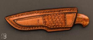  Couteau  "  Droit custom " par D'Alton Holder - Jaspe